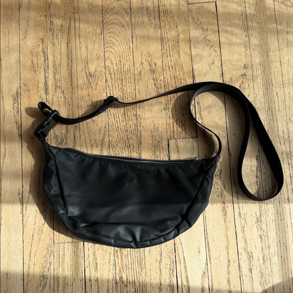 Fabletics - NWOT - Black Vegan LeatherSling Bag